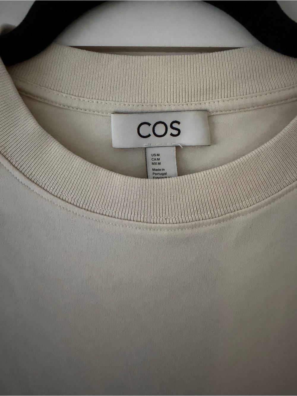 COS Cream Boxy Short-Sleeve Tee - Picture 2 of 4